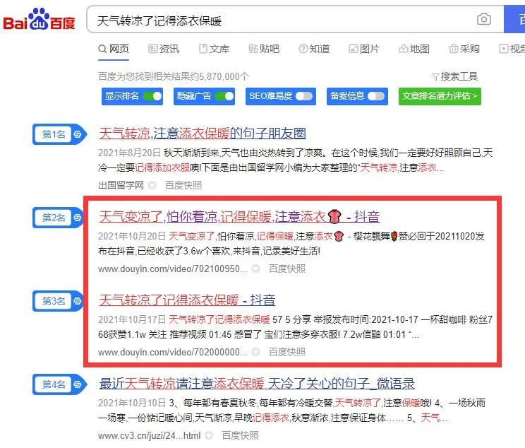 上千万条抖音内容已被百度收录，抓住SEO大好机会！(图1)